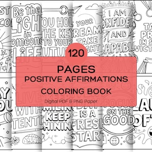 Gedurfd en gemakkelijk zelfbekrachtiging kleurboek, motiverende kleurplaten, kleurplaten zelfvertrouwen, empowerende citaatkunst