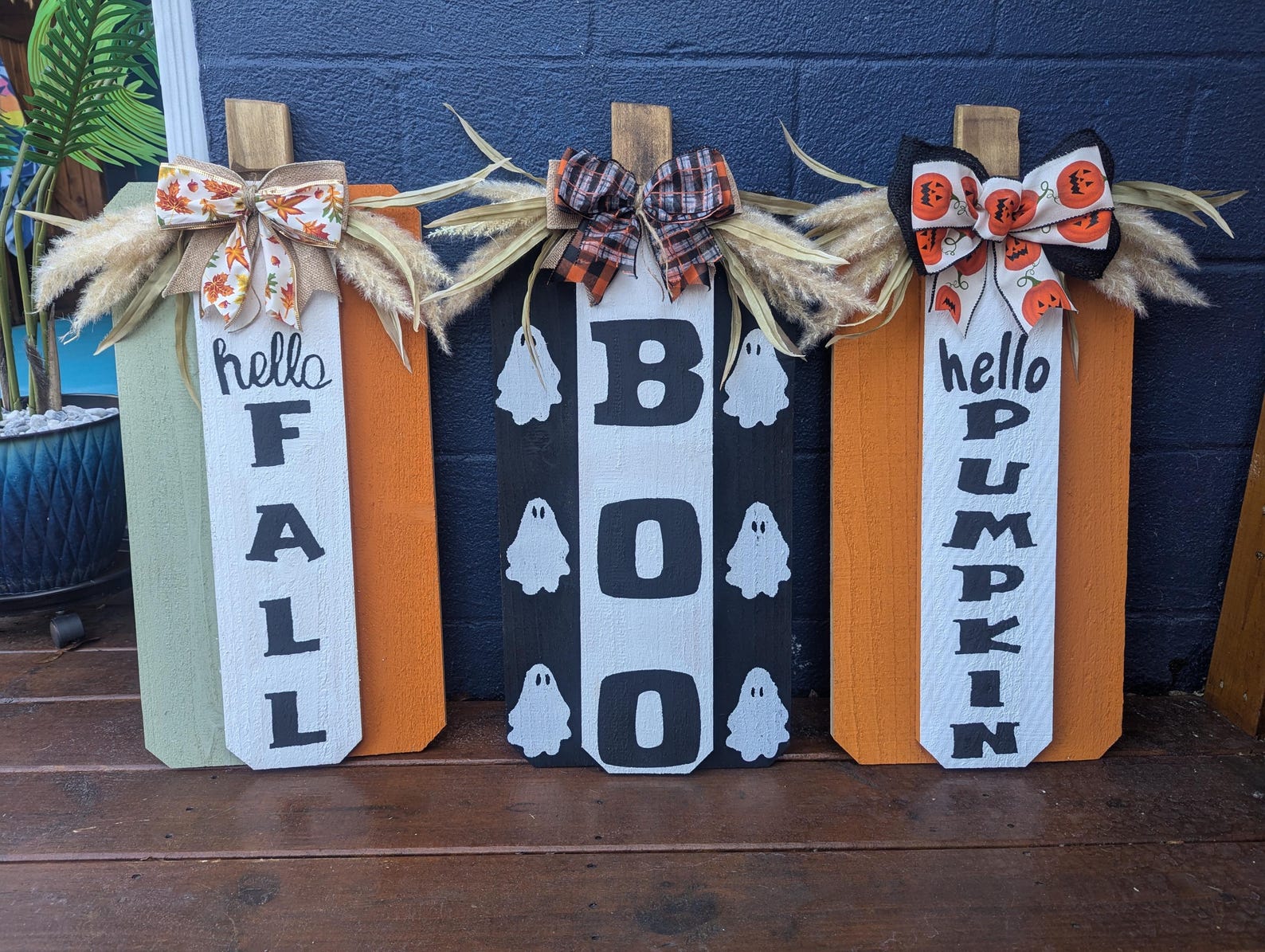 Rustic Cedar Wood Pumpkin, Fall Porch Decor, Porch Leaner, Fall Wood ...