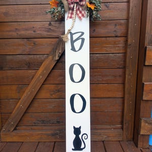 Boo Halloween Porch Leaner Sign / Rustic Fall Front Porch Decor /Spooky Outdoor Halloween Decoration/ Halloween porch leaner/Halloween sign