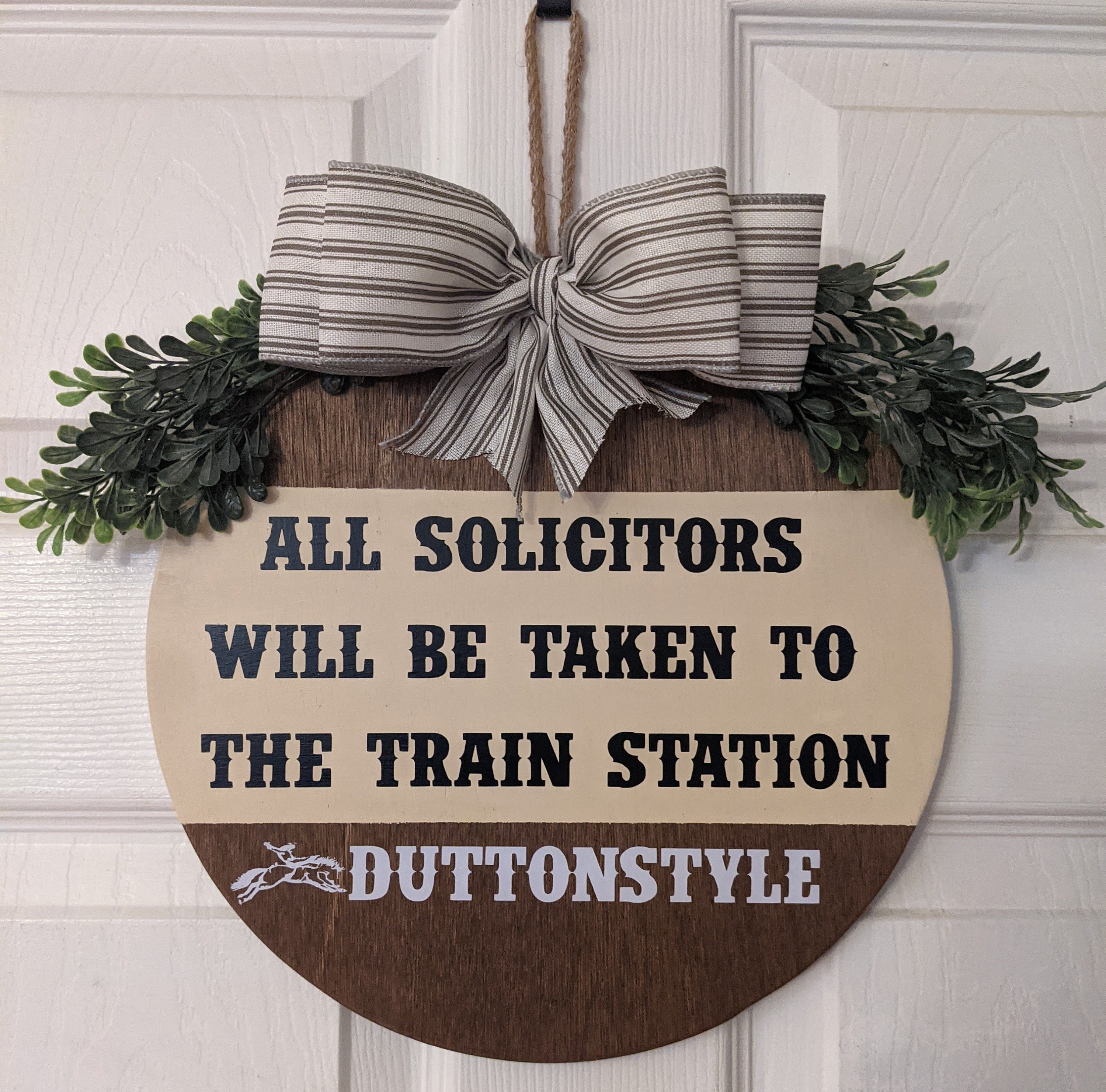 Yellowstone Door Hanger Front Door Hanger Yellowstone Etsy