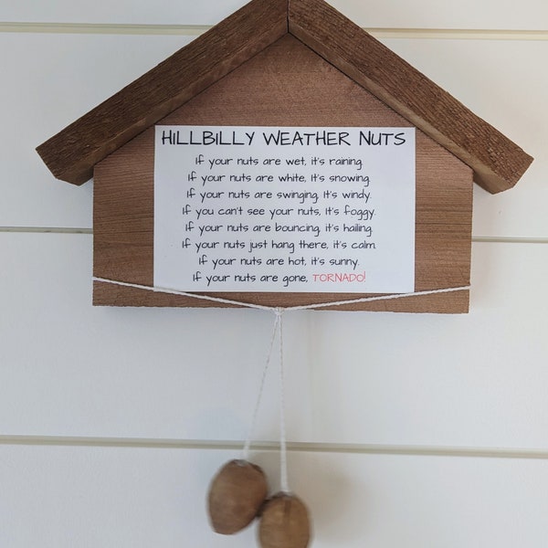 Fathers day gift, Hillbilly Weather Nuts, Redneck Weather Nuts, Novelty Outdoor Weather Station, Redneck Weather Rock, Men gift, Funny  gift
