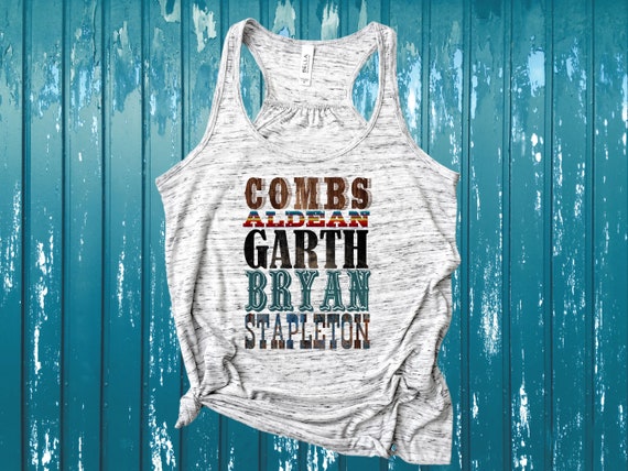 Alden, Men of Country, Tank top, Combs, Alden, Garth, Bryan, Stapleton, Vintage, Country ,Summer, Music