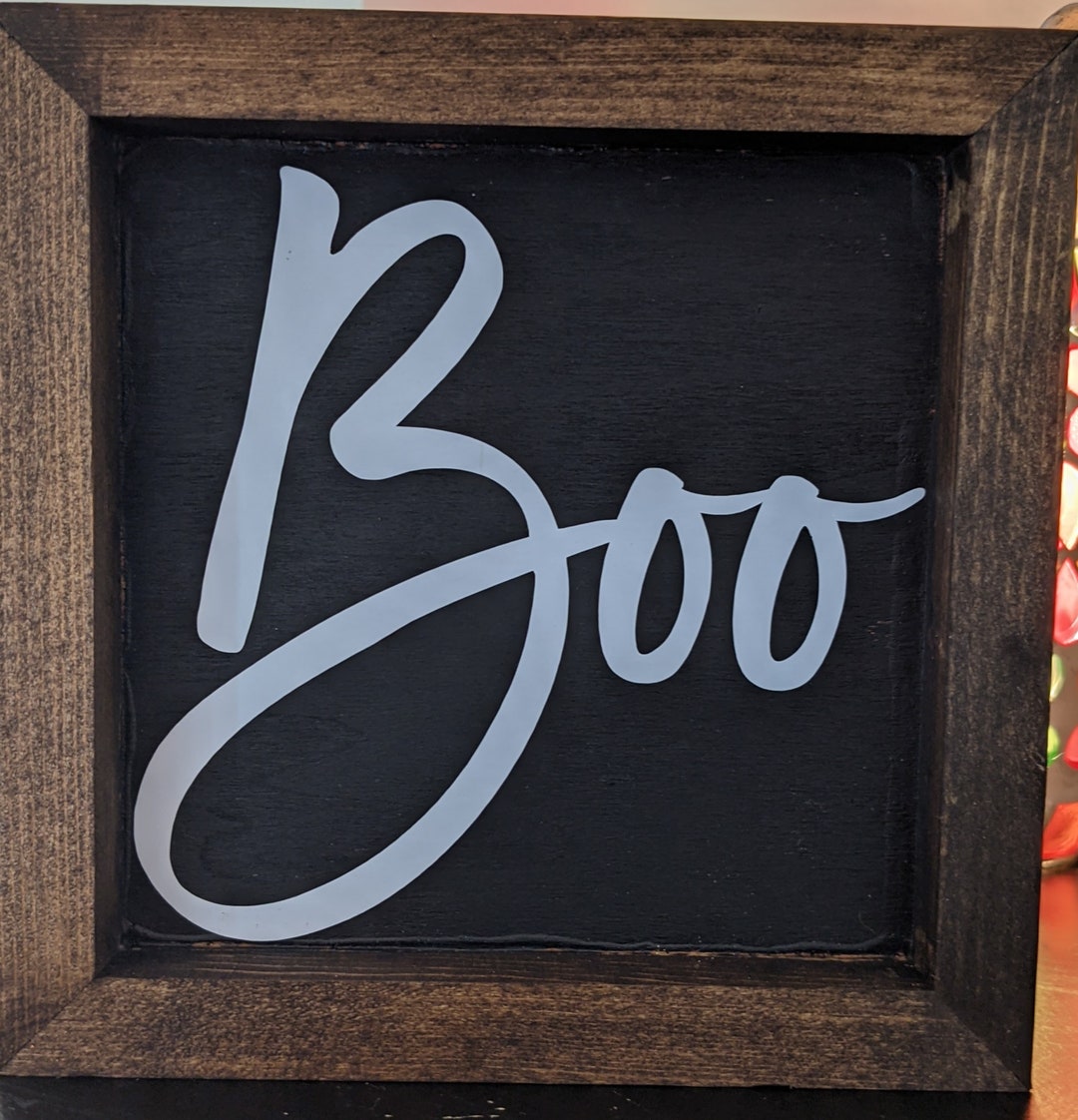 Rustic Boo Sign Rustic Halloween Boo Sign, Reclaimed Wood Shelf Sitter Decor - Etsy