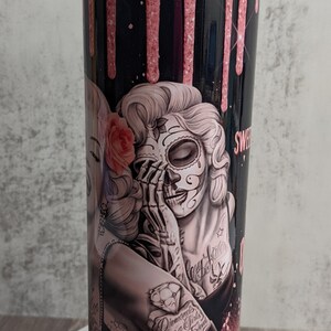 Marilyn Monroe Pink Tumbler, Marilyn Monroe Cup, Pink Tumbler, 20oz Skinny Tumbler, Travel Coffee Mug, Bild 2