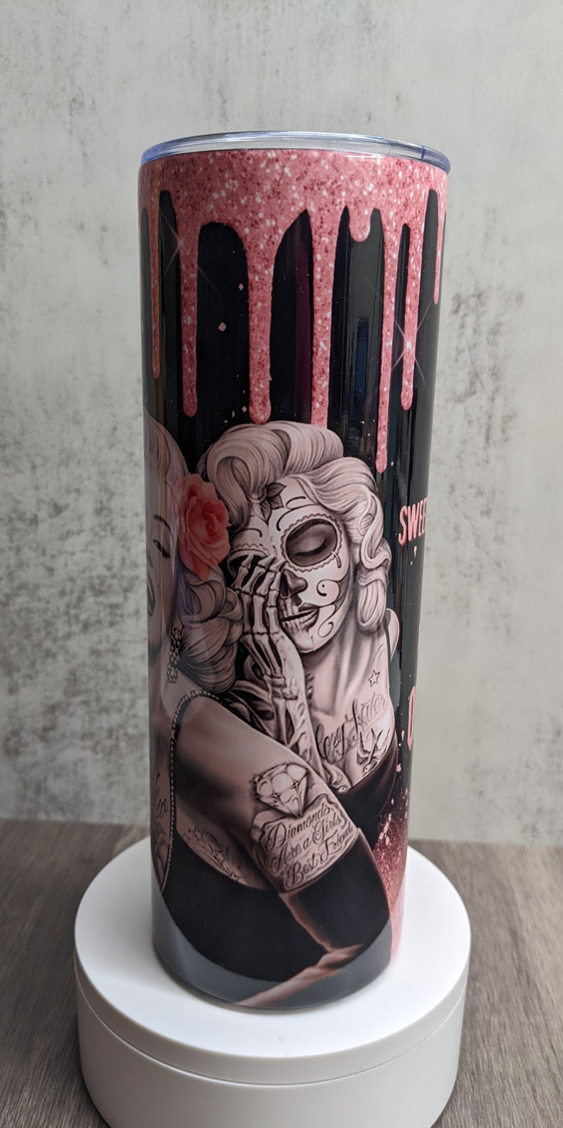 Marilyn Monroe Pink Tumbler, Marilyn Monroe Cup, Pink Tumbler, 20oz Skinny Tumbler, Travel Coffee Mug, Bild 2