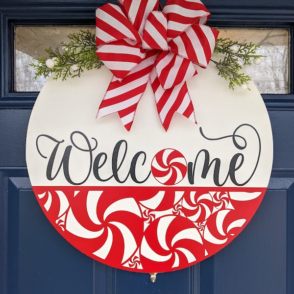 Welcome Door Decor, Merry Christmas Porch Sign, Merry Christmas Door Hanger, Christmas door hanger, Merry Christmas Wreath, Housewarming