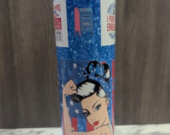 Postal Worker Tumbler 20 oz – USPS Mail Carrier Gift – Post Office Travel Cup – Insulated Mail Lady Tumbler – Mailman Appreciation Gift