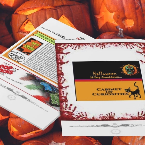 Digital Advent Calendar, Curious facts, Halloween fun! DIY advent, creepy advent, spooky advent, PDF advent, teacher downloads!