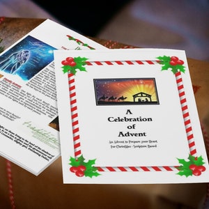 Digital Advent Calendar, Christmas Christian Advent, Teacher downloads, Family advent, VBS advent, DYI Advent, Sunday School advent