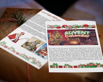 Digital Advent Calendar, History of Christmas, Christmas Traditions,  Advent Booklet, Teachers downloads, Instant Download, DIY Advent