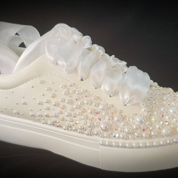 White bridal sneakers, made to order