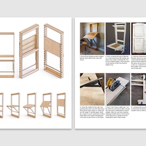 Puede incluir: Una gu&iacute;a paso a paso para construir un escritorio de pared. Las instrucciones incluyen diagramas, medidas y fotos del proceso. El escritorio est&aacute; hecho de madera y tiene un dise&ntilde;o simple y moderno.