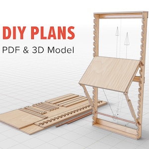 DIY Plans | Adjustable Standing Desk | Wall Mounted | Plywood Construction