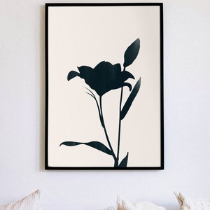 Flower Print Minimalist Wall Art for Bedroom Wall Decor, Digital Download Art image 4