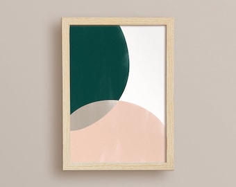 Décorations vert émeraude de mur, art scandinave, décoration de mur imprimable scandinave