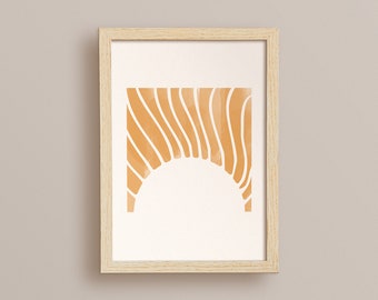 Burnt Orange Bohemian Decor, Sunset Painting for Above Bed Decor, Boho Chic Printable Wall Art