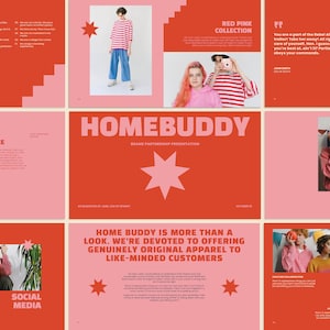HOMEBUDDY - Colorful Powerpoint Presentation Template, Powerpoint Template Business & Media Kit Template for Fashion Pitch Deck