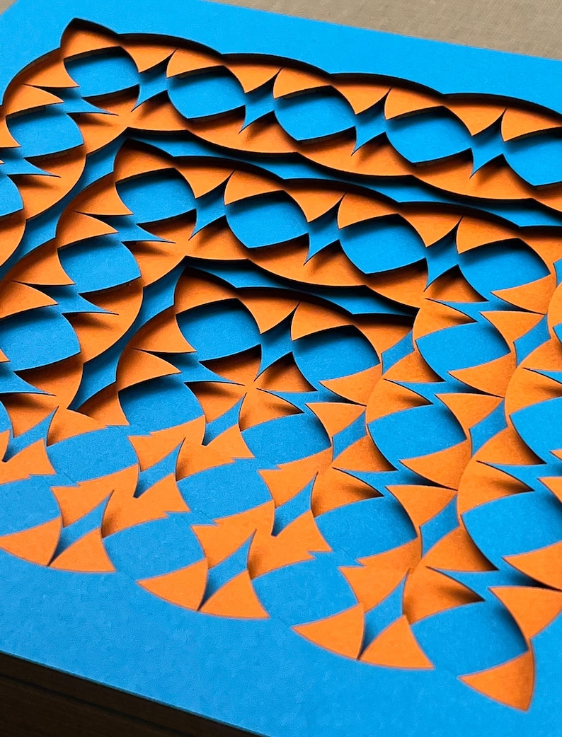3D Geometric Pattern Decor, Layered Paper Wall Art, Paper Wall ...