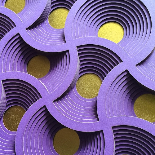 Framed 3D Art Layered Paper Wall Sculpture Abstract Pattern Etsy