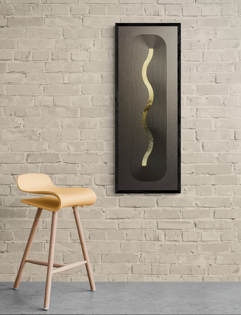 river of life, framed 3D art, dark minimalist wall sculpture, layered paper wall decor, 3D wall hanging, paper design, layered creation image 7
