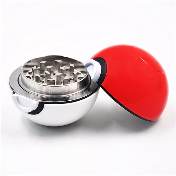Pokeball Herb Grinder: 2-inch Replica with Pollen Catcher