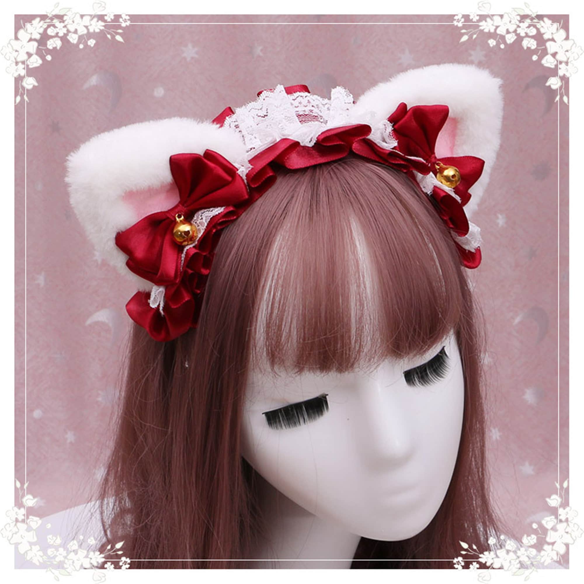 Lolita Bell Cat Ear Headband Kitten Ears Cosplay Furry Cat Etsy
