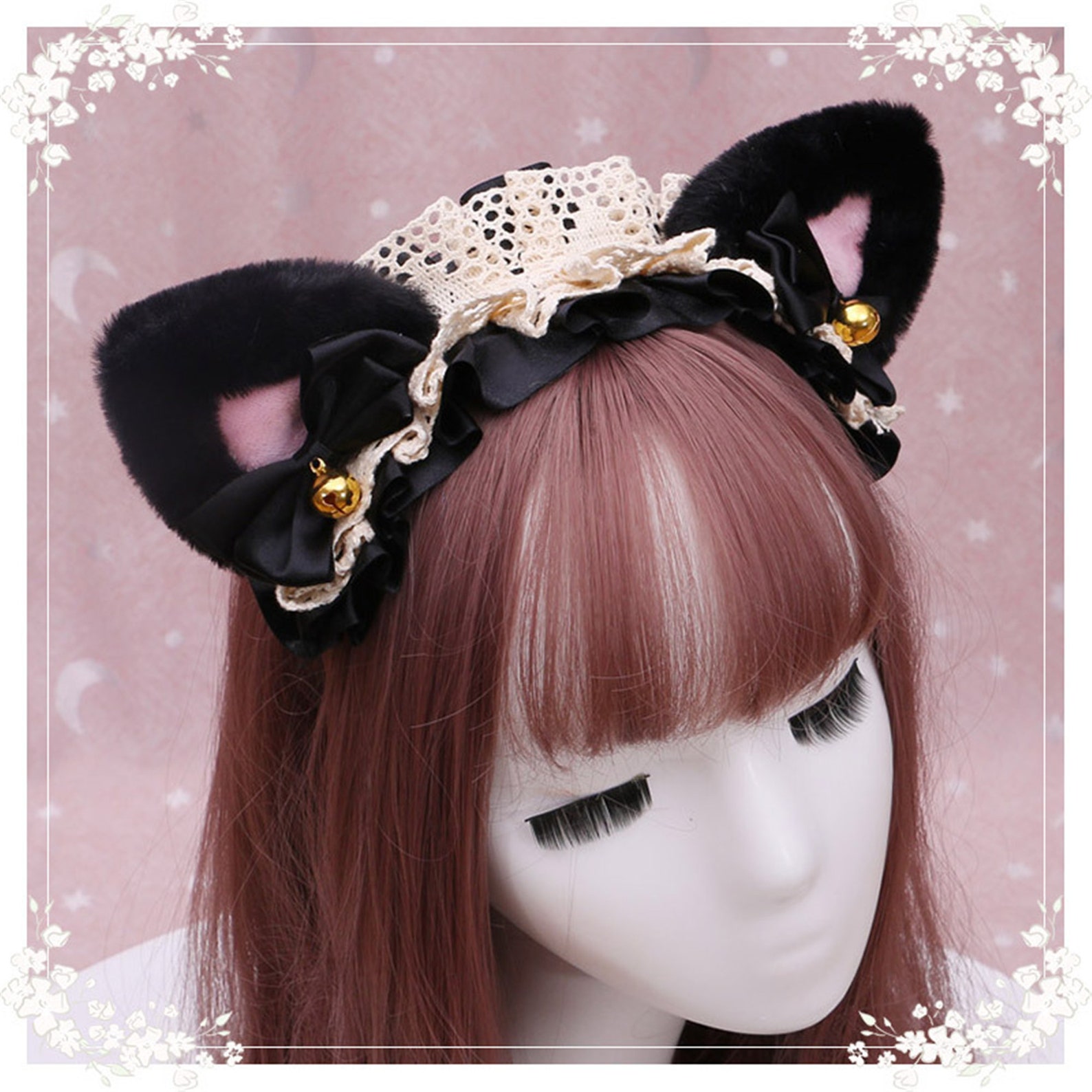 Lolita Bell Cat Ear Headband Kitten Ears Cosplay Furry Cat Etsy