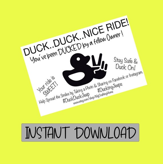 You ve Been Ducked Printable Free