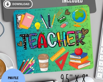 Teacher Mouse Pad Sublimation Design (Digital Download)