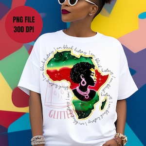 Ich bin schwarz Geschichte PNG Sublimation Juni Freiheit Tag PNG Sublimation Feiern Schwarze Freiheit 1865 Schwarze Frauen Shirt Juniteenth Shirt