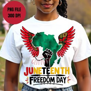 Der Juni Freiheit Tag PNG Sublimation Feiert Schwarze Freiheit 1865 Schwarze Geschichte PNG Schwarze Frauen Shirt Juniteenth Shirt Schwarze Liebe