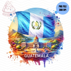 Tshirt guatémaltèque en sublimation PNG Drapeau guatémaltèque Voyage au Guatemala en 2025 Cadeau au Guatemala Vacances au Guatemala en 2025 Fier Guatémaltèque