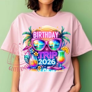 Birthday Trip 2026 PNG, Summer Vacation Design (Digital Download) image 4