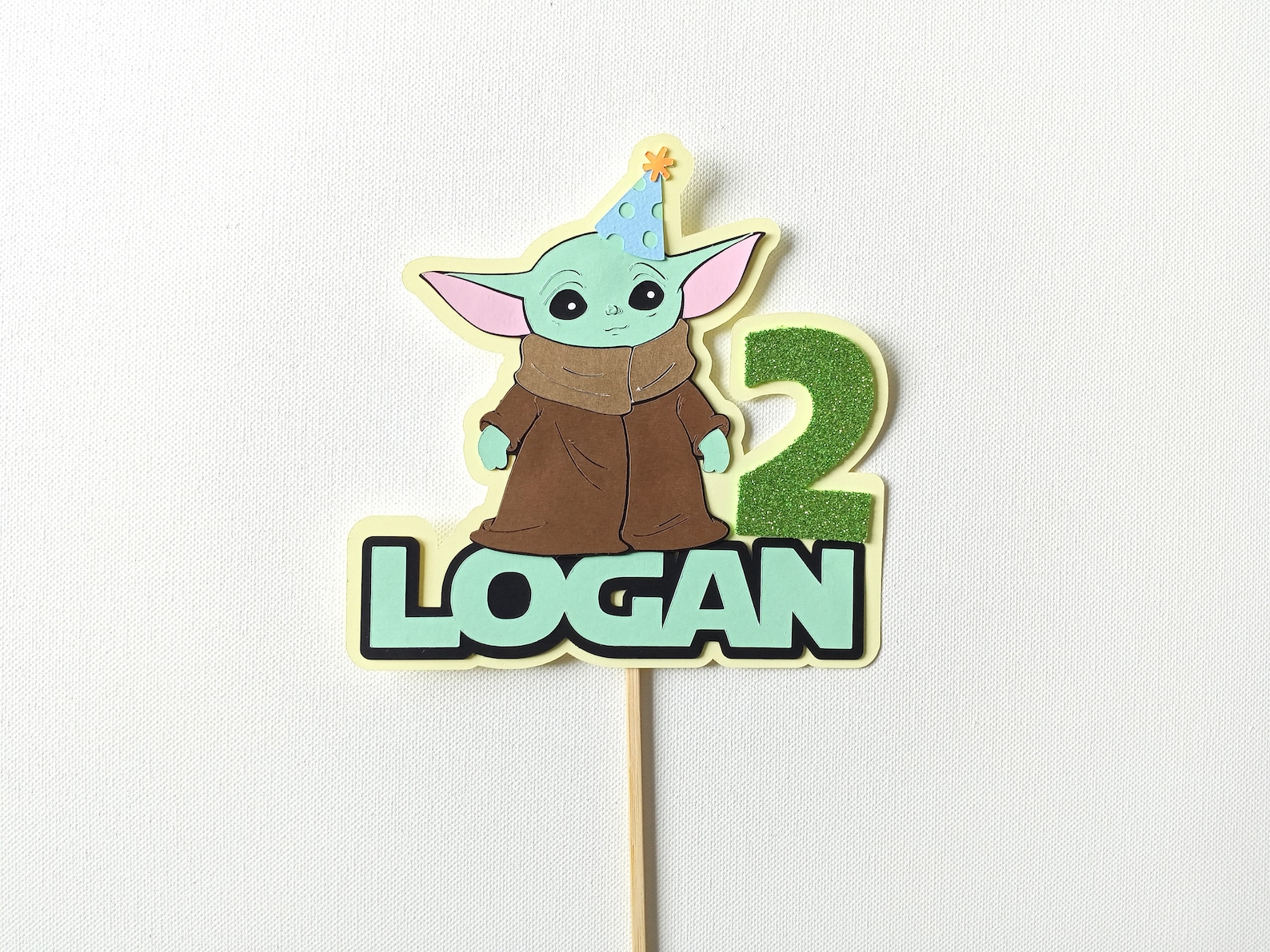 Baby Yoda Cake Topper Star Wars Party Supplies Baby Yoda Etsy