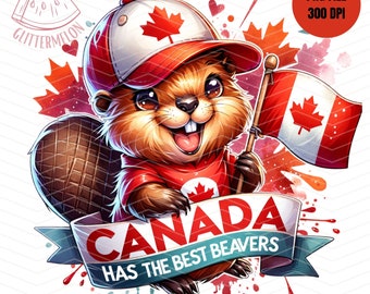 Canada Has The Best Beavers PNG Sublimation Canadian Beaver Tshirt Design Canada Day Shirt Canadian Gift Canadian Tshirt Canada Maple Leaf