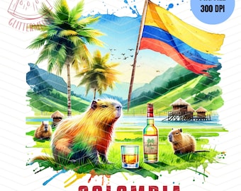 Colombia T-Shirt Sublimation Design (PNG) Digital Download
