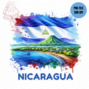 Nicaragua Tshirt Sublimation Design PNG Patriotic Tshirt Proud Nicaraguan Coat of Arms Nicaragua Flag Sublimation Nicaragua Gift