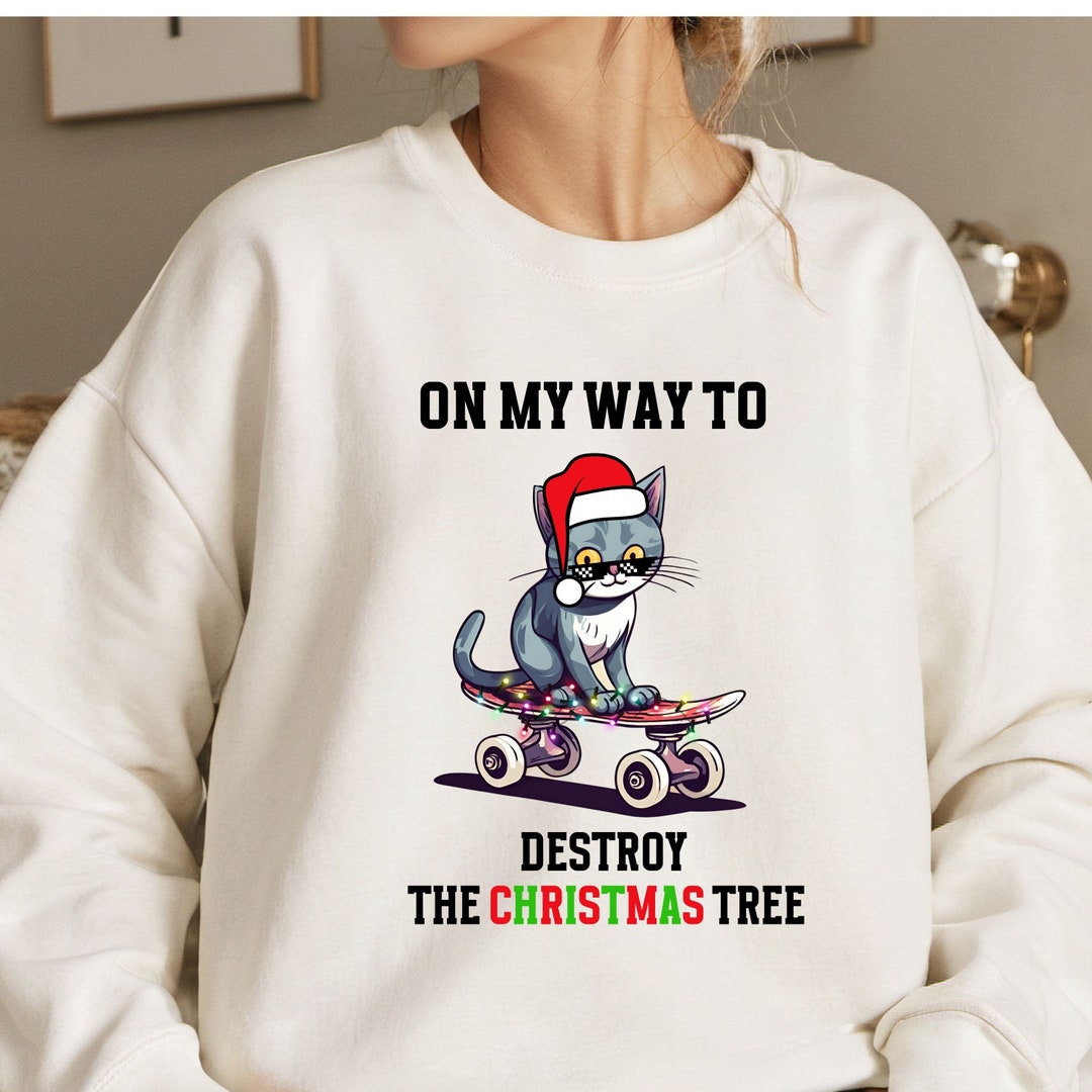 Cat Mama Sweatshirt Funny Cat Lovers Shirt Gifts for Women