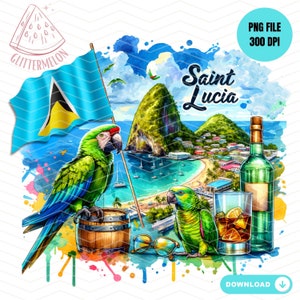 Saint Lucia Tshirt Sublimation Design Saint Lucia Girls Trip 2025  Saint Lucia Caribbean Vacation 2025 Saint Lucia Gift Caribbean Trip Shirt