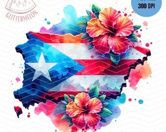 Puerto Rico Map Tshirt Sublimation PNG Boricua Floral Tshirt Puerto Rico Flag Puerto Rican Gift Boricua Tshirt Puerto Rico Vacation 2025