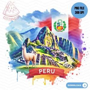Peru tshirt sublimatie ontwerp PNG Machu Picchu Peru reis 2025 Peru cadeau Peru vakantie 2025 Peru vlag Peruaanse lama Peruaanse vrouwen shirt