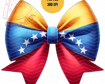 Venezuela Bow Sublimation PNG Venezuela Flag PNG Venezuela Women Tshirt Venezuela Gift Venezolana Shirt Venezuela Trip 2025 Coquette Bow
