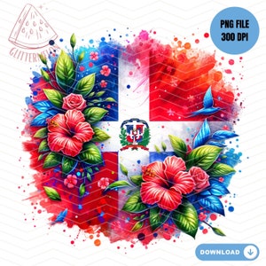 Camiseta de República Dominicana Sublimación PNG Camiseta de mujer dominicana Bandera de República Dominicana Regalo dominicano Vacaciones 2025 Viaje de verano 2025