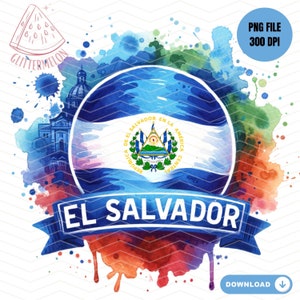 Camiseta El Salvador Sublimação PNG Camiseta Patriótica Brasão salvadorenho Bandeira de El Salvador Sublimação Salvadorena Camiseta Guanaco