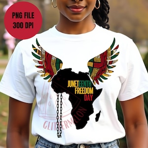 Der Juni Freiheit Tag PNG Sublimation Feiert Schwarze Freiheit 1865 Schwarze Geschichte PNG Schwarze Frauen Shirt Juniteenth Shirt Schwarze Liebe