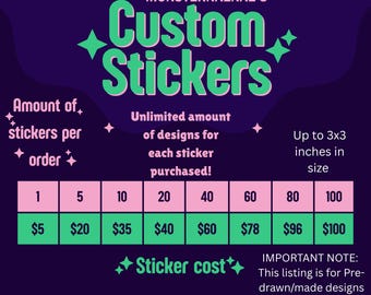 Pre-Designed Custom Stickers