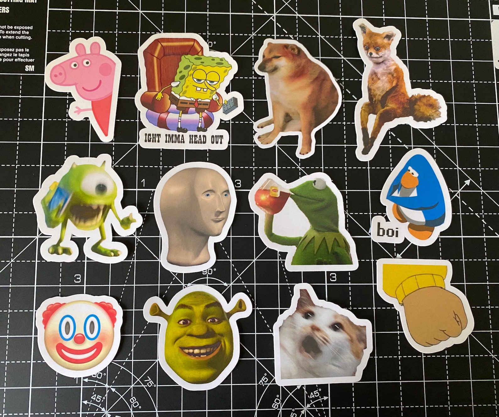 Meme Sticker Pack 2 12 Stickers Funny Memes Pick / | Etsy