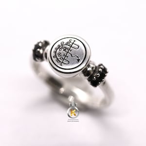 Asmodeus Ring Sigil of Asmodeus Silver 925 Asmodeus Minimal Ring