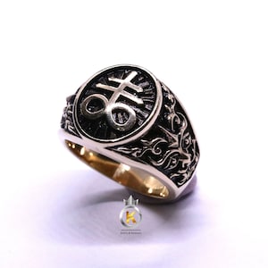 Satanischer Kreuz Ring Messing Satanischer Leviathan Ring Satanischer Kreuz Ring V.2