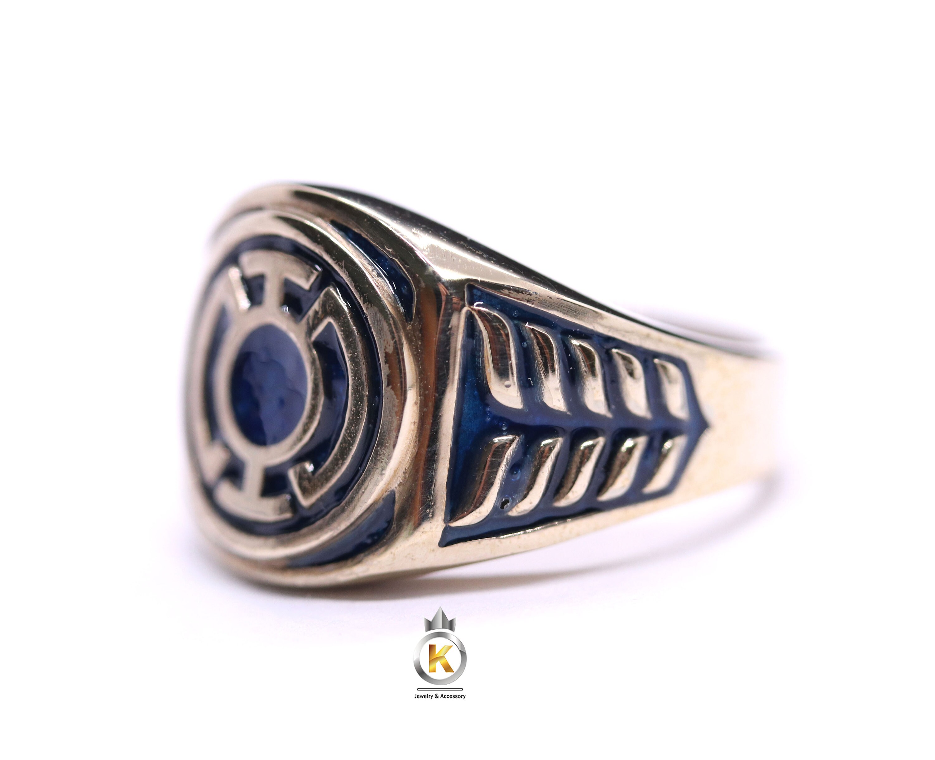 Blue Lantern Ring And Battery